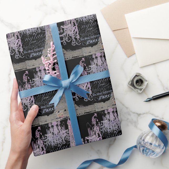 Papel De Presente guiões chandelier paris eiffel torre (Presentear)