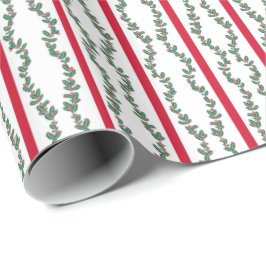 Papel De Presente Guirlandas de Impressão em Bloco