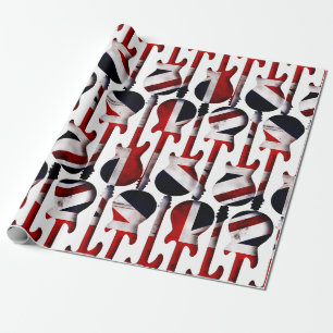Papel De Presente Guitar Art - Union Jack British England Flag