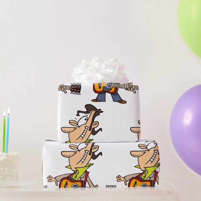 Papel De Presente Guitar Man Rockstar (Criador carregado)