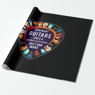Papel De Presente Guitarista Quantos Guitaristas Aniversário