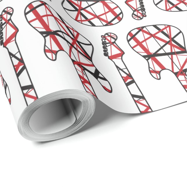 Papel De Presente Guitarra Eddie Tribute Act da Grande Rock Guitaris (Ponta do rolo)