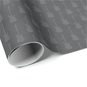 Papel De Presente Guitarra Elétrica Clássica Grungy com bolinhas em