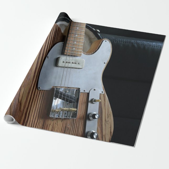 Papel De Presente Guitarra Maravilhosa (Desenrolado)