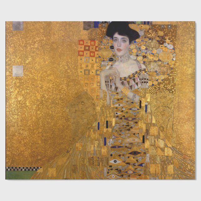 Papel De Presente Gustav Klimt,Adele,Art nouveau,deco,ouro,pinturas (Aberto)