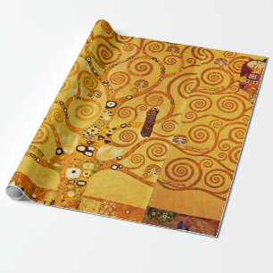 Papel De Presente Gustav Klimt Árvore da Vida: Art Nouveau Simbolist