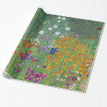 Papel De Presente Gustav Klimt Flower Garden Vintage Art Nouveau<br><div class="desc">Gustav Klimt Flower Garden Vintage Art Nouveau Pintura De Belas Artes 1907</div>