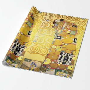 Papel De Presente Gustav Klimt Fulfillment Amadurece Belas Artes
