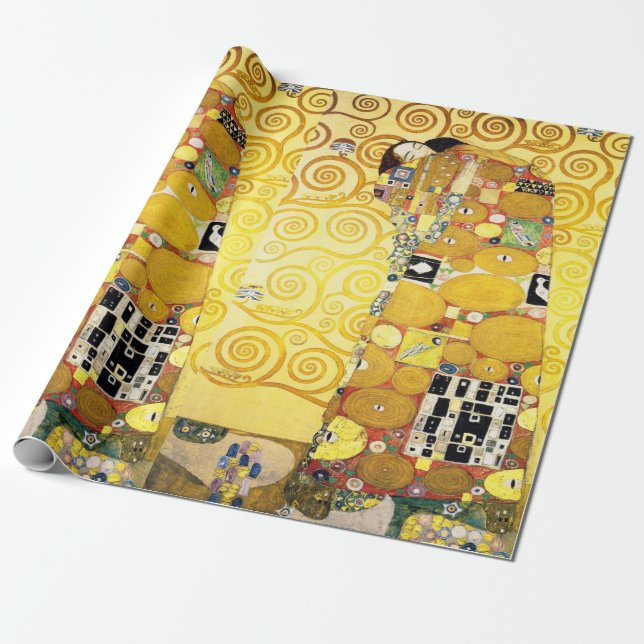 Papel De Presente Gustav Klimt Fulfillment Amadurece Belas Artes (Desenrolado)
