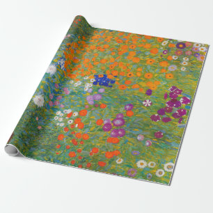 Papel De Presente Gustav Klimt - Jardim de Flores