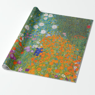 Papel De Presente Gustav Klimt - Jardim de Flores