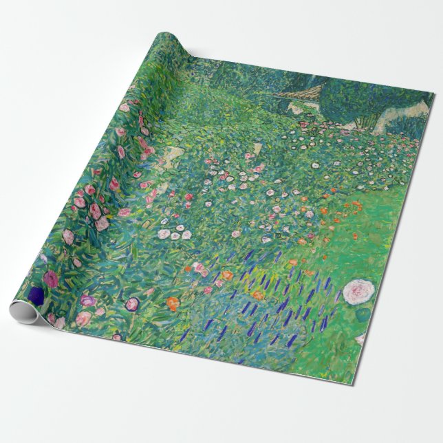 Papel De Presente Gustav Klimt - Paisagem do Jardim Italiano (Desenrolado)