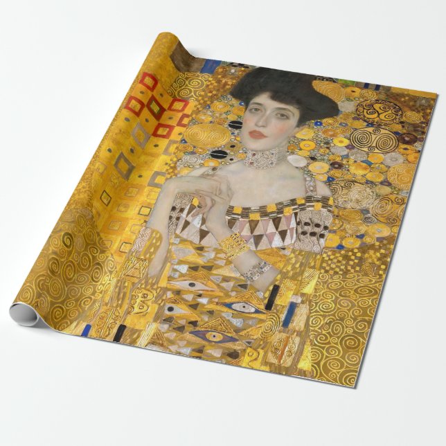 Papel De Presente Gustav Klimt - Retrato de Adele Bloch-Bauer I (Desenrolado)