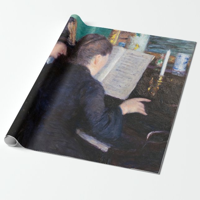 Papel De Presente Gustave Caillebotte - A lição do Piano (Desenrolado)