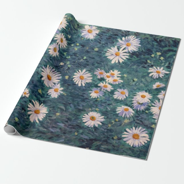 Papel De Presente Gustave Caillebotte - Cama de Margaridas, Detalhe (Desenrolado)