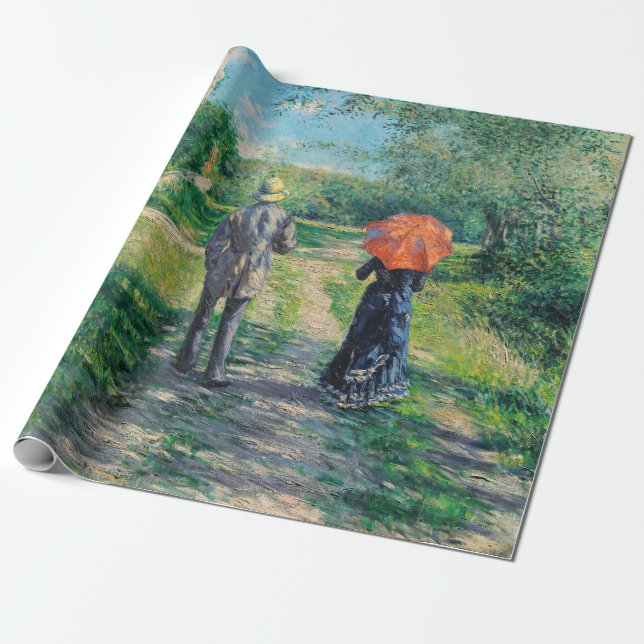 Papel De Presente Gustave Caillebotte - O Caminho Subindo (Desenrolado)