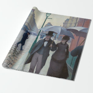 Papel De Presente Gustave Caillebotte - Rua de Paris; Dia Chuvoso