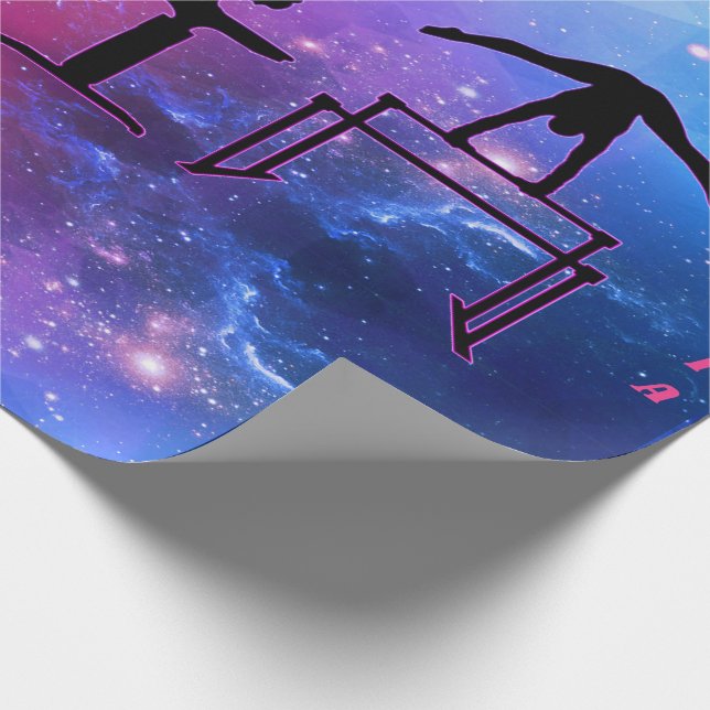 Papel De Presente Gymnastics Girls Pink & Blue Wrappaper (Ponta)