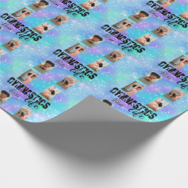 Papel De Presente Gymnastics Life Pastel Personalised Name & 4 Photo