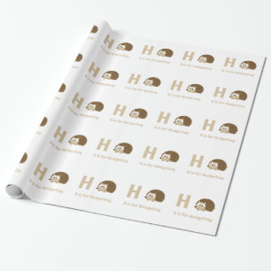 Papel De Presente H é para Hedgehog