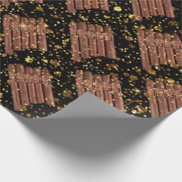 Papel De Presente Habana Charar Luxury Vip Cuban Dourado