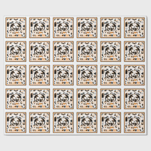 Papel De Presente Halloween Bauhaus Pumpkin