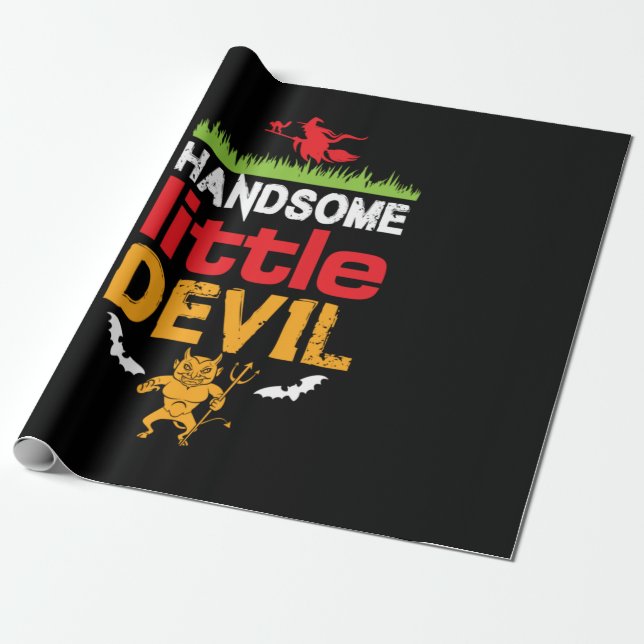 Papel De Presente Halloween Belsome Birday (Desenrolado)