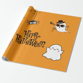 Papel De Presente Halloween bonito e assustador