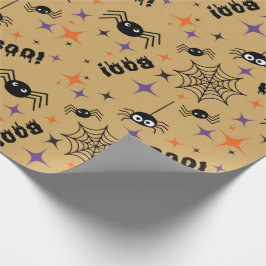 Papel De Presente Halloween Boo e Spider Wraps Paper