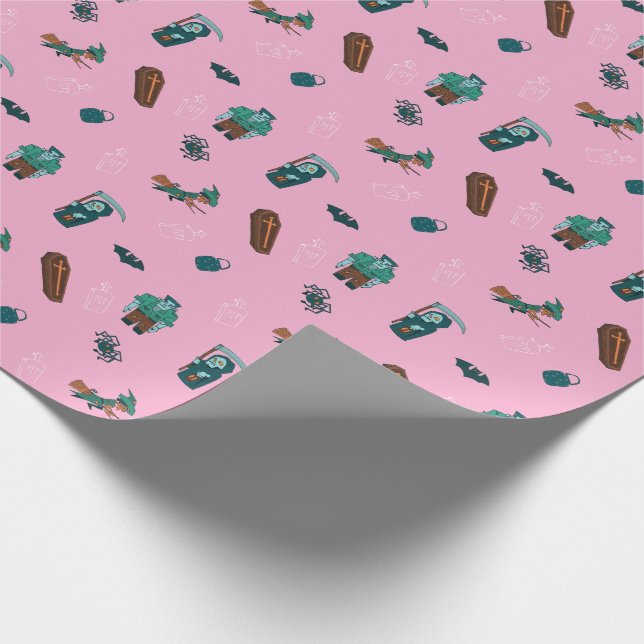 Papel De Presente Halloween Character Pattern Gift Wrap 🦇 🕸️ (Ponta)