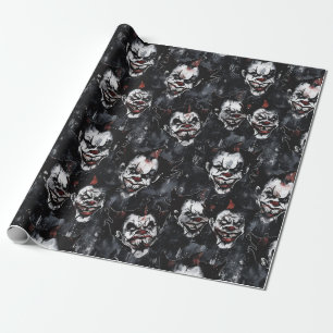 Papel De Presente Halloween Creepy Clowy Spooky Season