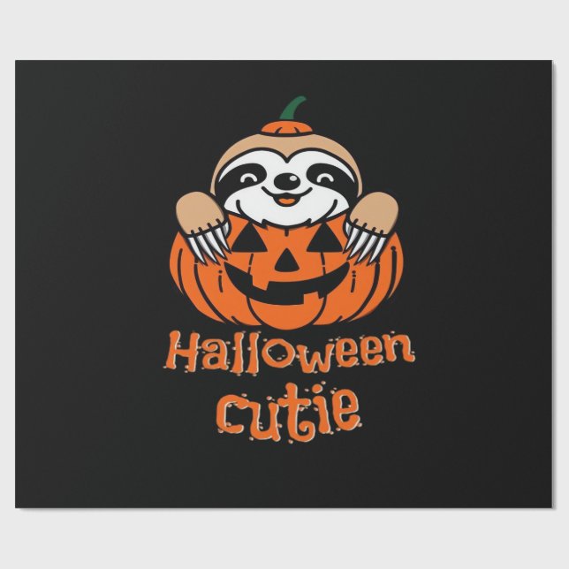 Papel De Presente Halloween cutie sloth Essential T-Shirt (Aberto)