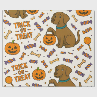 Papel De Presente Halloween de picada ou tratamento
