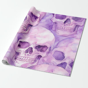 Papel De Presente Halloween de Scules Roxo Funky