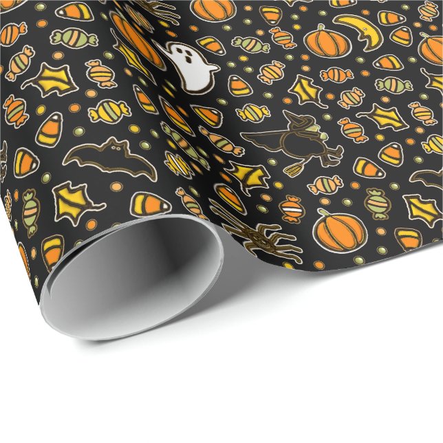 Papel De Presente Halloween Gift (Ponta do rolo)