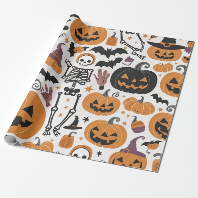 Papel De Presente Halloween Gift Paper (Desenrolado)
