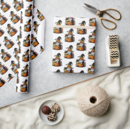 Papel De Presente Halloween Gnome Wrapping Paper