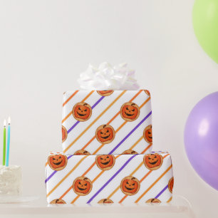 Papel De Presente Halloween Jack-O-Lantern Pumpkin Cookie