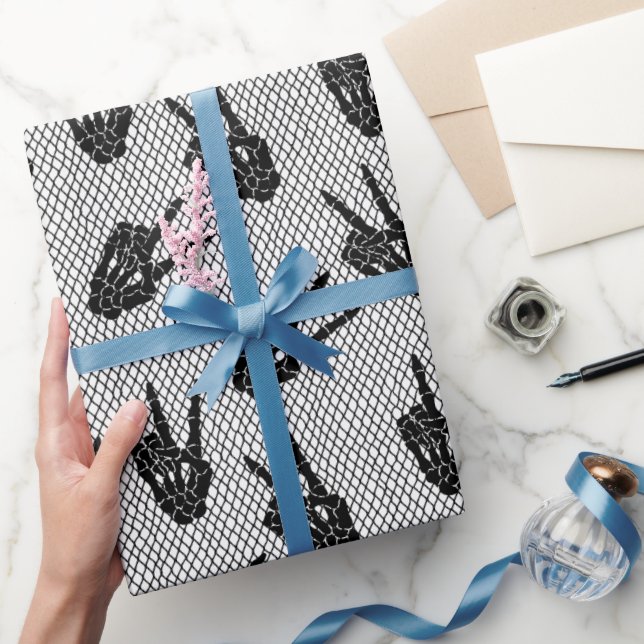 Papel De Presente Halloween Lace Pattern (Presentear)