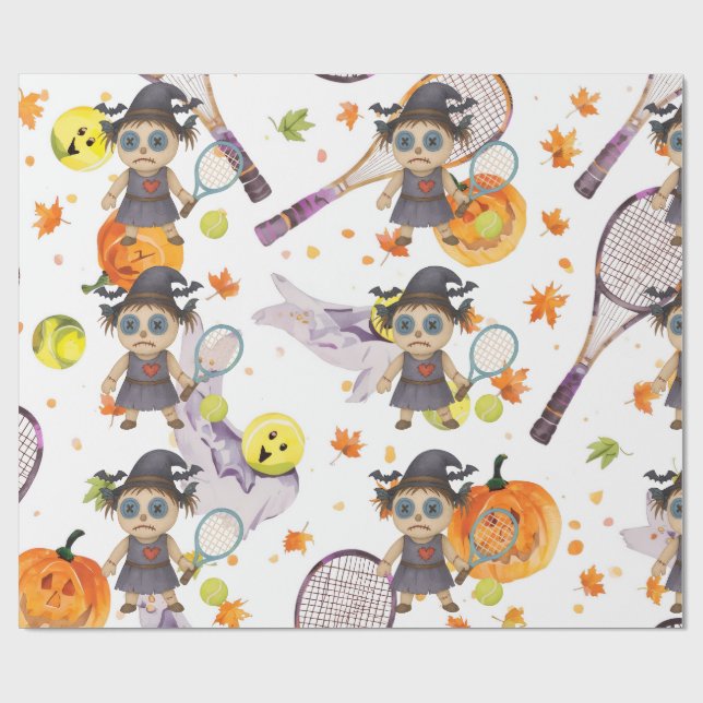 Papel De Presente Halloween para jogador de Tênis (Aberto)