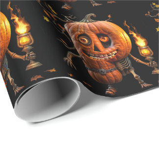 Papel De Presente Halloween Pumpkin
