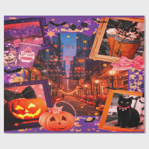 Papel De Presente Halloween Pumpkins Cute Girly Spooky