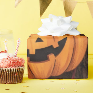 Papel De Presente Halloween Pumpkins e Autumn Deixa Papo
