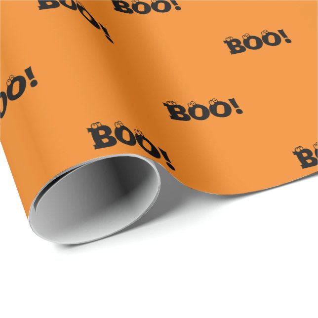 Papel De Presente Halloween Scary Boo (Ponta do rolo)