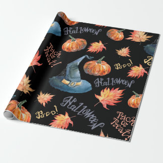 Papel De Presente Halloween seamless pattern with halloween pumpkin,