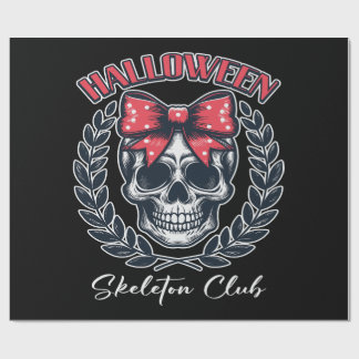 Papel De Presente Halloween Skeleton Club