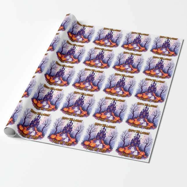 Papel De Presente Halloween Spooky Cute Popular Collection (Desenrolado)