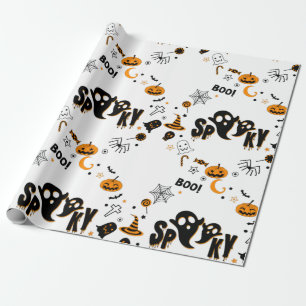 Papel De Presente Halloween Spooky Ghost Wrappaper