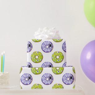 Papel De Presente Halloween Spooky Spider & Green Eyed Monster Rosqu