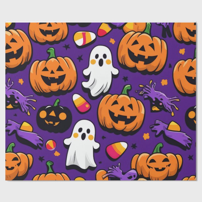 Papel De Presente Halloween Themed (Aberto)